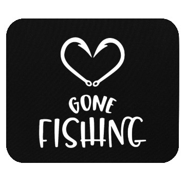 Discover Fish Hook Gone Fishing Mouse Pads
