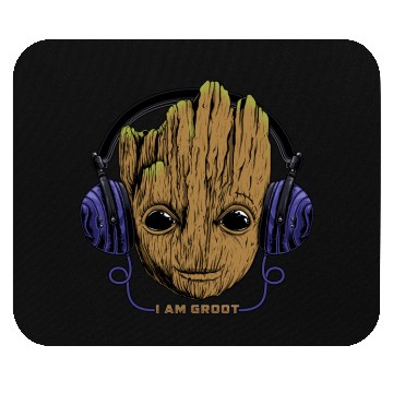 Discover The baby using headphone Mouse Pads