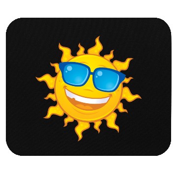 Discover Sun Wearing Sunglasses Mouse Pads