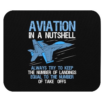 Discover Funny Pilot Aviation In A Nutshell Airplane Gift Mouse Pads