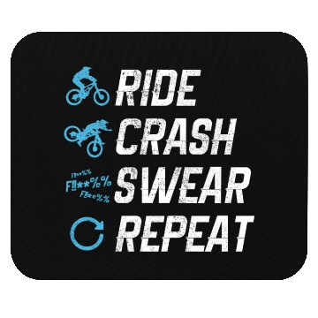 Discover Mountain Bike - Ride Crash Swear Repeat Mouse Pads