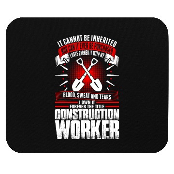Discover Forever The Title Construction Worker Mouse Pads