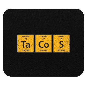 Discover Tacos Periodic Table Element Food Science Mouse Pads