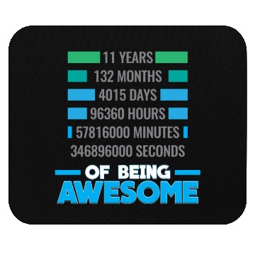 Discover 11th Birthday Anniversary Awesome - 11 Years Gift Mouse Pads
