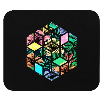 Discover Hipster Flower Octagon Mouse Pads