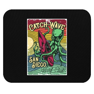 Discover Catch the Wave, San Diego Surf Club Mouse Pads