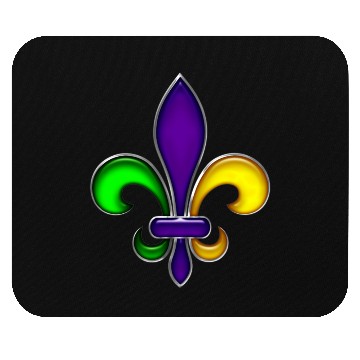 Discover Fleur De Lis Mardi Gras Glossy Lily Mouse Pads