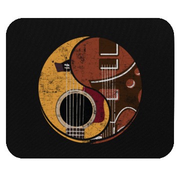 Discover Guitar Ying Yang Music Guitar Player Gift Mouse Pads