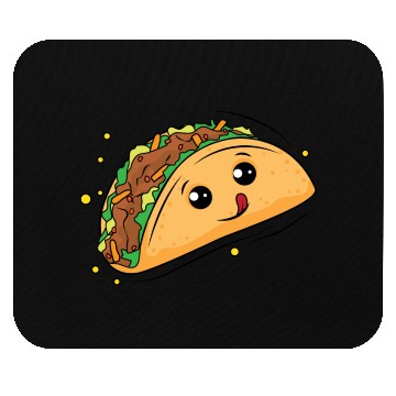 Discover Delicious Taco Cartoon Mouse Pads