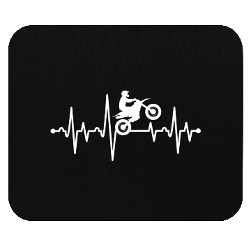 Discover Heart Beat Indicator Motocross Racing Gift Idea Mouse Pads