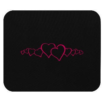 Discover Hearts Family Vector (changeable color) Mouse Pads