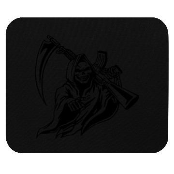 Discover Grim Reaper With Rifle ©WhiteTigerLLC.com Mouse Pads
