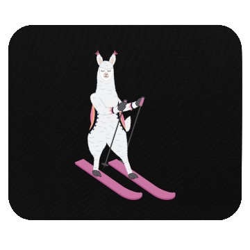 Discover Cute Alpaca Llama Skiing Ski Snowboard Sport Gift Mouse Pads