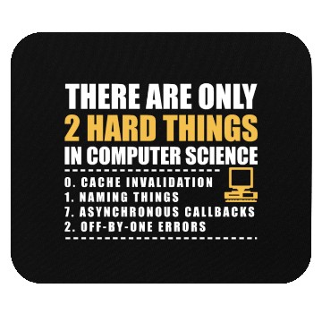 Discover There Are Only 2 Hard Things In Computer Science Mouse Pads