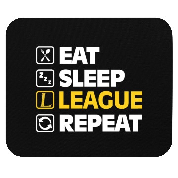 Discover Eat Sleep League Repeat Bronze Master Legend LoL Mouse Pads