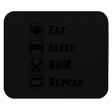 Discover Eat sleep raid repeat world of warcraft present Mouse Pads