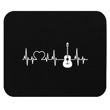 Discover Guitar Heartbeat Mouse Pads For Guitar Lover