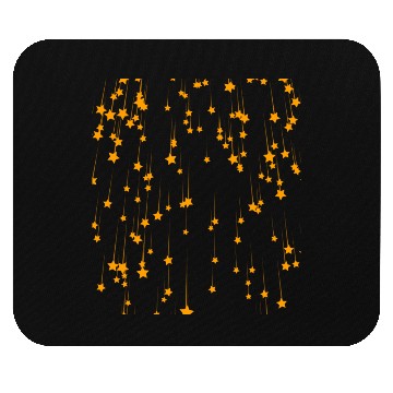 Discover Meteor shower with yellow stars Mouse Pads