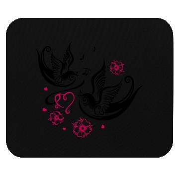 Discover Sakura Cherry Blossom Swallow Birds Spring Flowers Mouse Pads