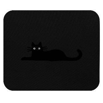 Discover Cat Black Mouse Pads