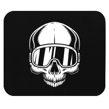 Discover Skull with ski goggles, skiing, snowboarding Mouse Pads