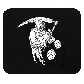 Discover The Grim Reaper Rolling the Dice Drawing Mouse Pads