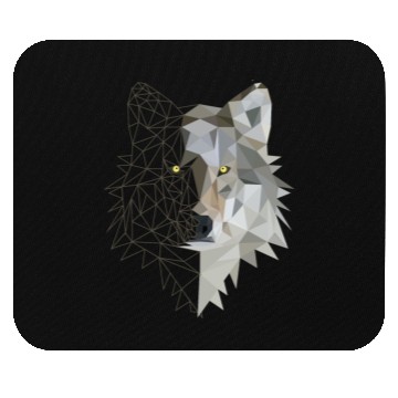 Discover Geometric Wolf Mouse Pads
