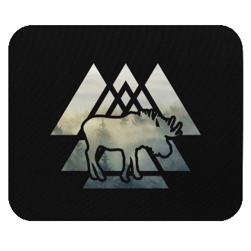 Discover Elk Moose Silhouette Mountain Forest Mouse Pads