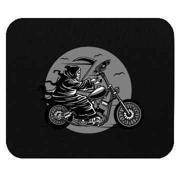 Discover Death Motorcycle Death Grim Reaper Crow Gift Idea Mouse Pads