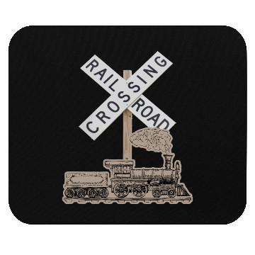 Discover Train Track Railroad Crossing Mouse Pads