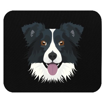 Discover Illustration Border Collie Mouse Pads