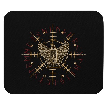 Discover Helm of Awe Eagle Moon Phase Mouse Pads