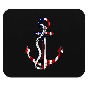 Discover American Flag Anchor Mouse Pads