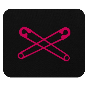 Discover Crossed Safety Pins Punk Mouse Pads