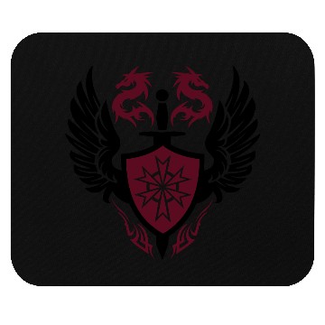 Discover warrior shield and dragon crest Mouse Pads