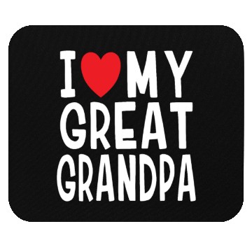 Discover I Love My Great Grandpa Family Love Heart Gift Mouse Pads