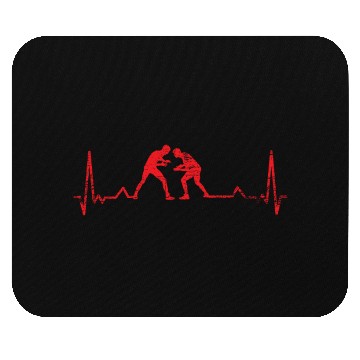 Discover Wrestling Heartbeat Mouse Pads