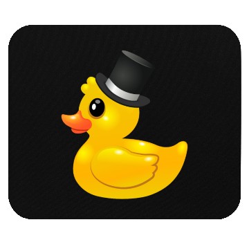 Discover Yellow rubber Duck with topper - Like a sir Mouse Pads
