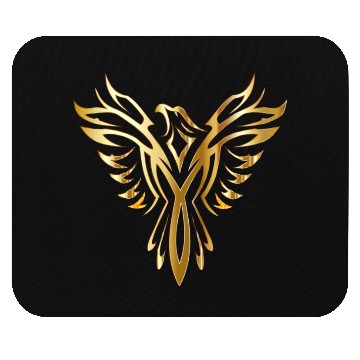 Discover Golden Phoenix Bird Mouse Pads