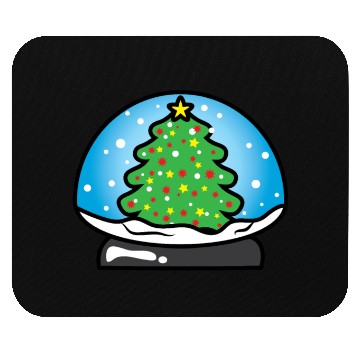 Discover Snow ball with Christmas Tree Mouse Pads