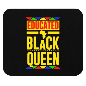 Discover Educated Black Queen Mouse Pads