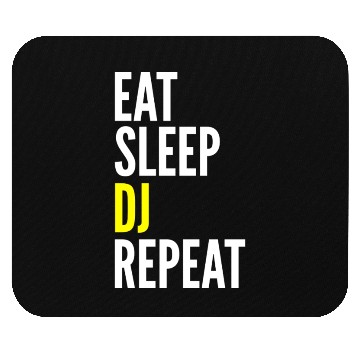 Discover DJ Funny Gift - Eat Sleep DJ Repeat Mouse Pads
