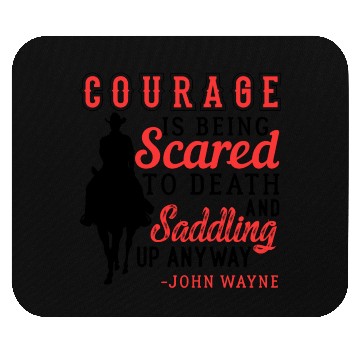 Discover Courage Saddle Up Horse Cowboy Mouse Pads