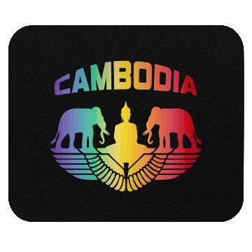 Discover Cambodia Elephants with Buddha / Gift Mouse Pads