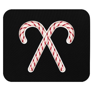 Discover Candy Cane Crossed Christmas Mouse Pads
