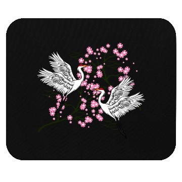 Discover Crane Cherry Blossom Japanese traditional gift Mouse Pads