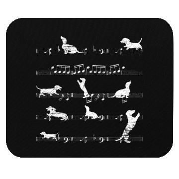 Discover Dachshund Music Mouse Pads