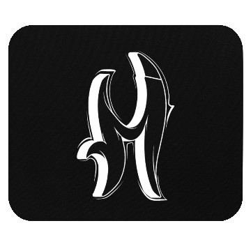 Discover M Graffiti letters initial alphabet gift Mouse Pads