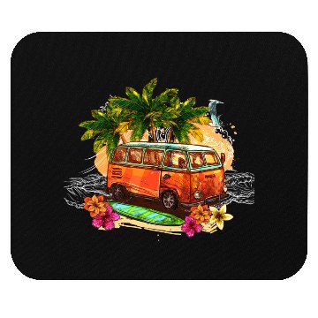 Discover beach car Mouse Pads