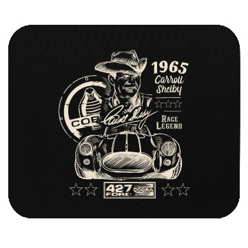 Discover Carroll Shelby Race Legend Mouse Pads